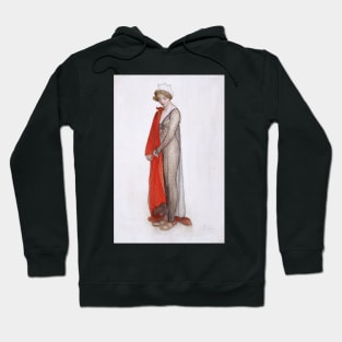 Rouge et Noir by Carl Larsson Hoodie